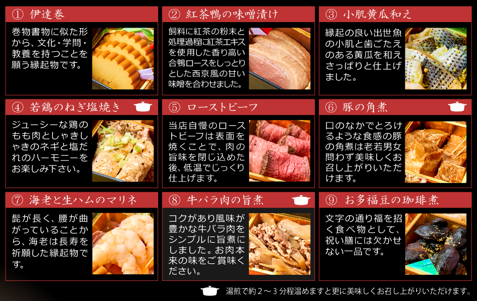 極撰肉おせち「禄」大判リブローススライス付 2023【送料無料】【生おせち】【1～2人前】【10品目】【2段】 | WORLD DINER